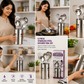 6 Piece Stainless Steel Kitchen Utensil Set with Holder