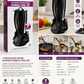 7 Piece Black Nylon Kitchen Utensil Set with Rotating Stand