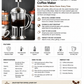 Stainless Steel & Glass French Press Coffee Maker | Manual Coffee Press | Heat-Resistant Coffee Maker