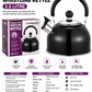 2.5L Stainless Steel Whistling Kettle | Induction Compatible Tea Kettle with Cool Touch Handle