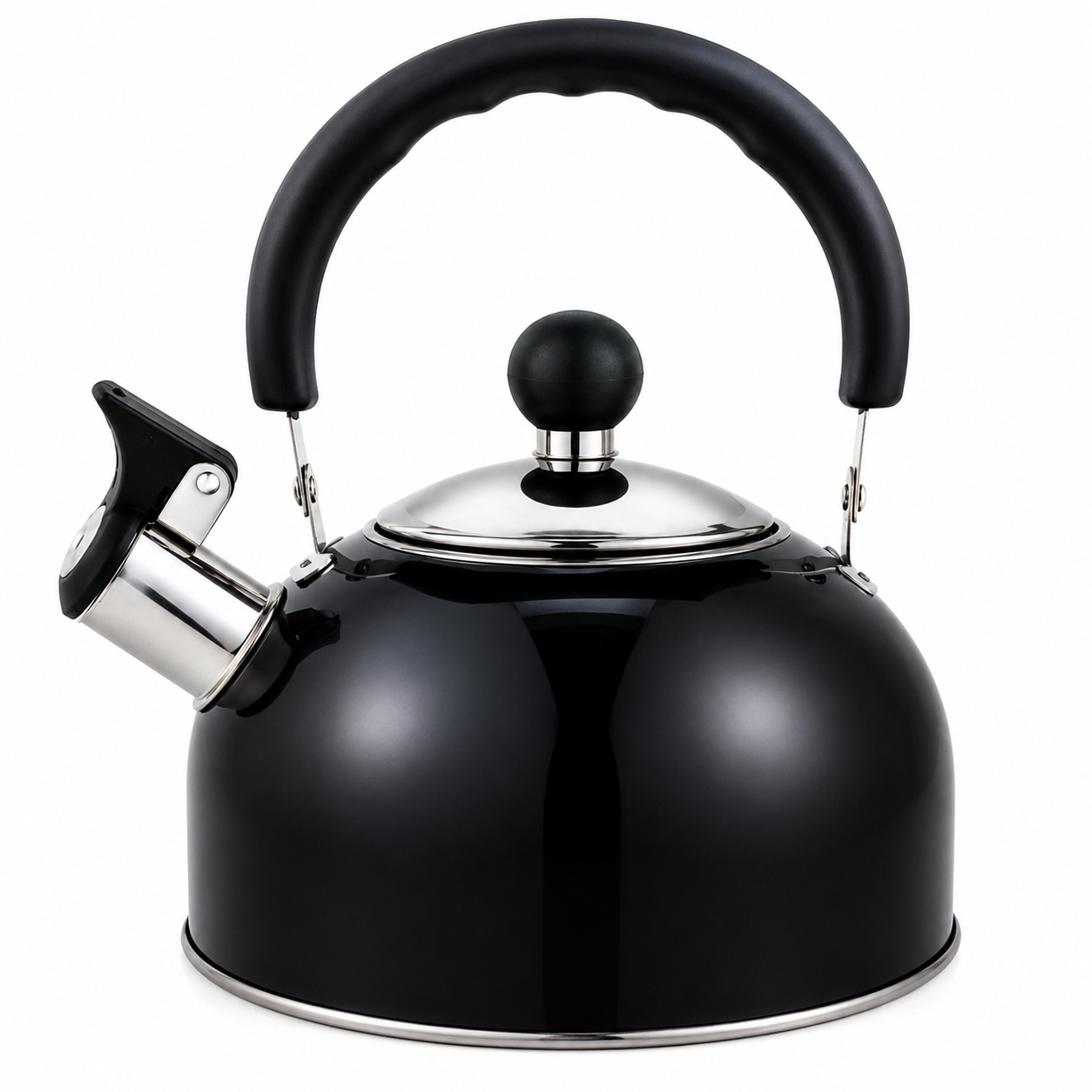 2.5L Stainless Steel Whistling Kettle | Induction Compatible Tea Kettle with Cool Touch Handle