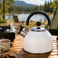 2.5L Stainless Steel Whistling Kettle | Induction Compatible Tea Kettle with Cool Touch Handle