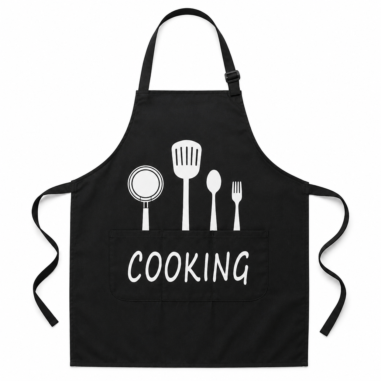 Cooking Kitchen Apron with Front Pocket | Adjustable Chef Apron for Cooking, Baking & BBQ