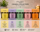 Myga Soy Wax Candle – Chakra Collection – Scented Glass Jar Candle