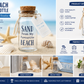 Mini Beach Keepsake Bottle – “Sand From My Favourite Beach” – Gift Souvenir
