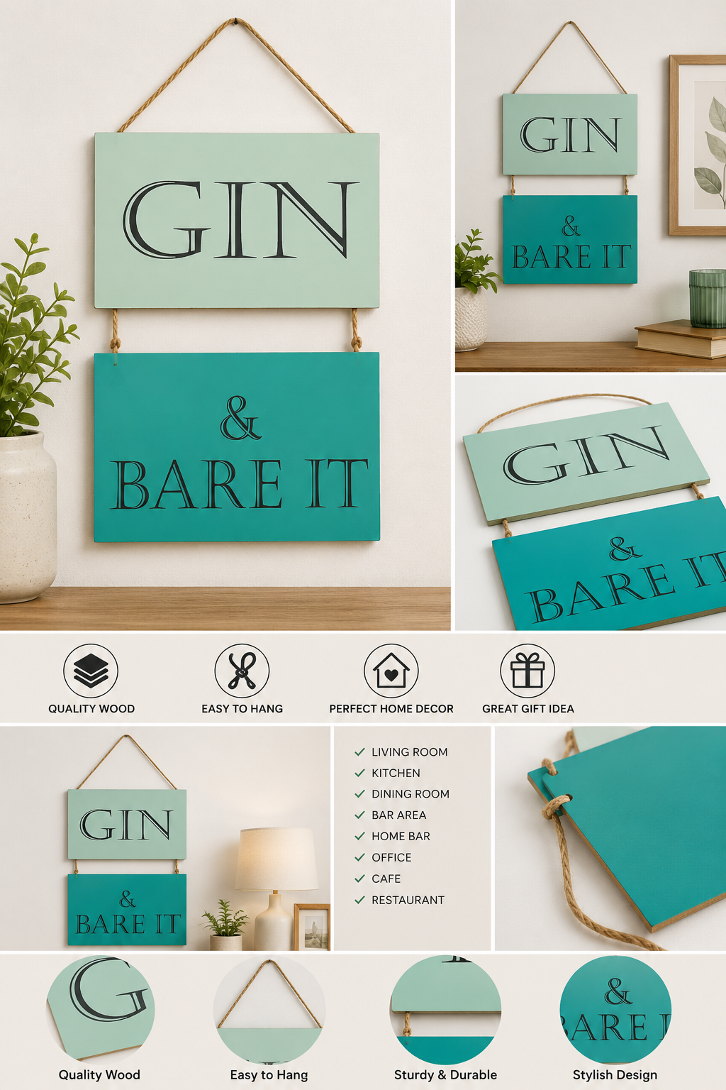 Hanging Wall Signs & Home Décor
