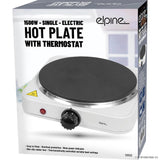 1500W Single Hot Plate with Thermostat – Tabletop Cast Iron Hob, 1 Ring